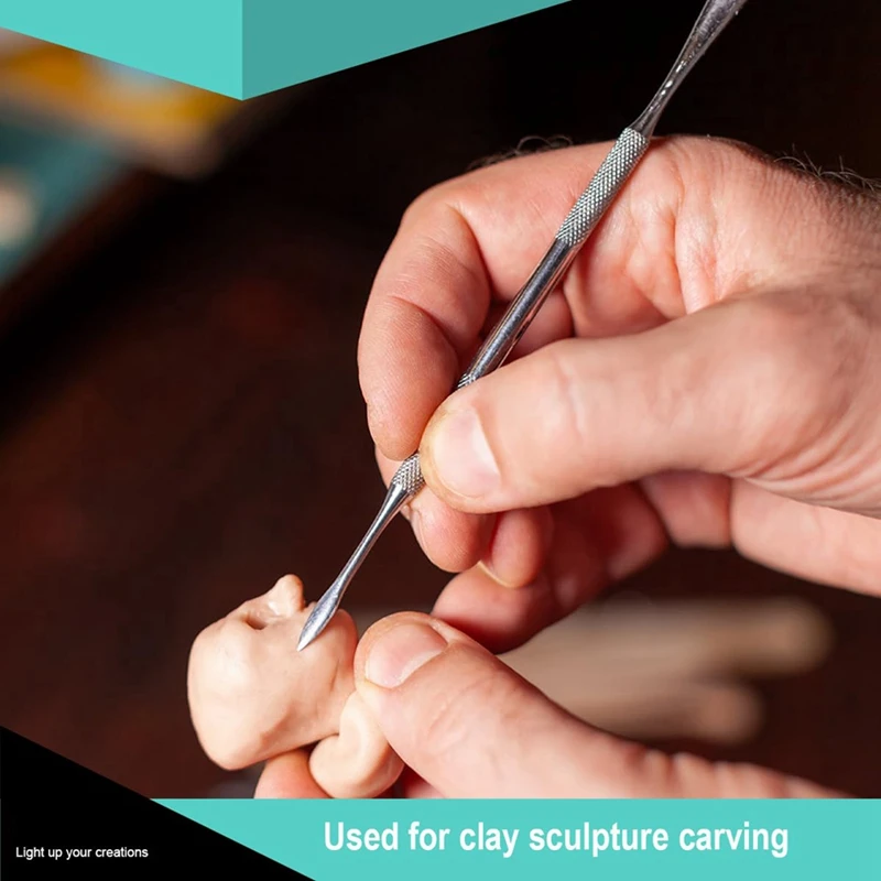 ABNO-12-Piece Stainless Steel Wax Carving Tools Set, Waxing Instruments, Dual-Ended Sculpting Tools