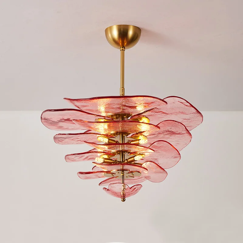 

Murano Glass Chandelier Luxury Hotel Restaurant Shop Lobby Art Deco Pendant Light Living Room Modern Color Light