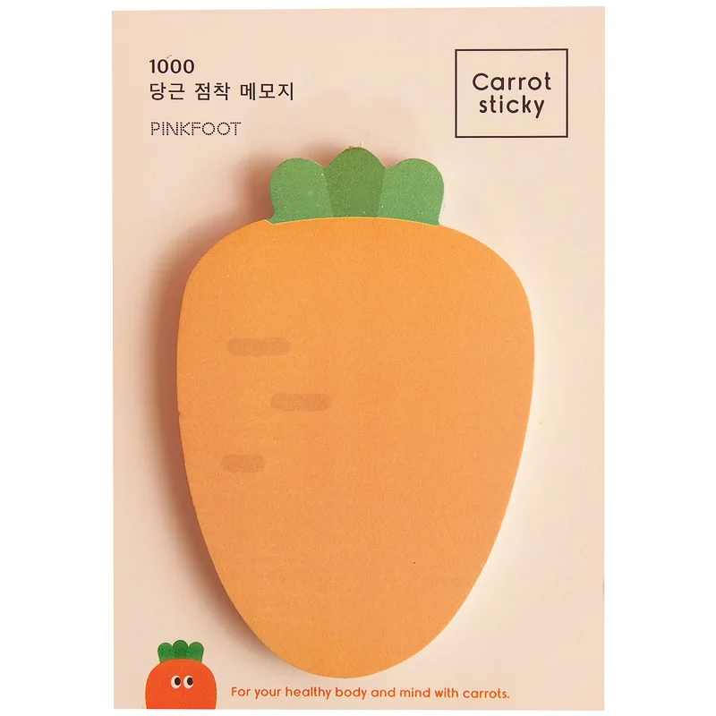 Carrot Memo note Cute Cartoon For The Notebook Paper Can Stick Creative Message Note N times Cute Stationery For Students
