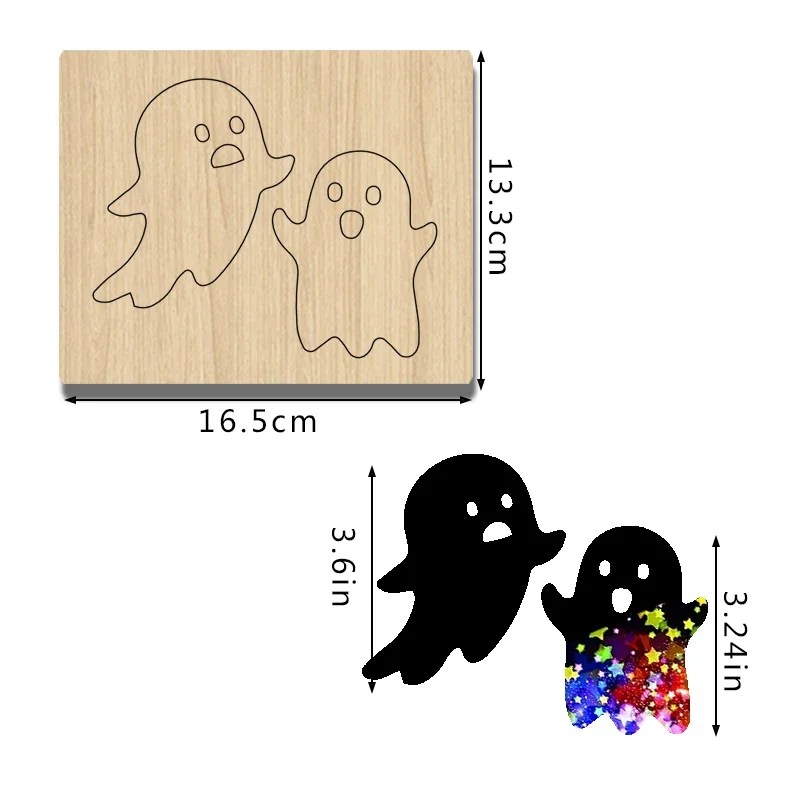 DIYPR87 Houten snijmal met Halloween Cartoon Ghost Shape, geschikt voor de meeste machines Kerstmis