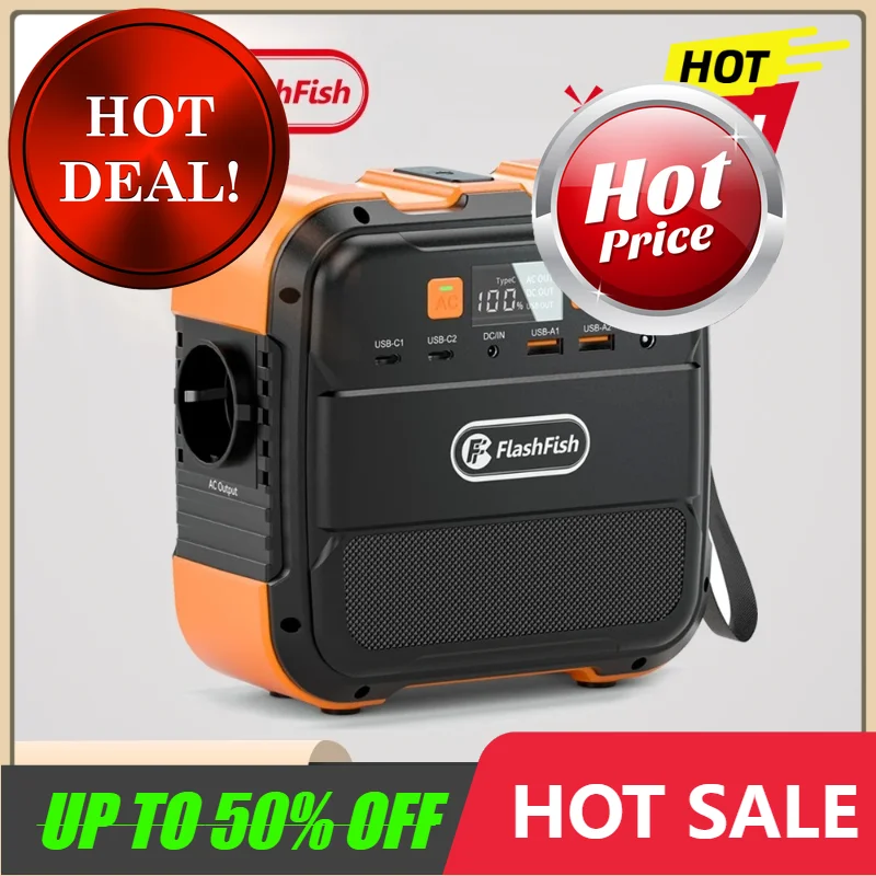 

A101 230V Mini Rechargeable Portable Power Station 120W 98Wh Battery Solar Generator Power Bank Type-C For Airplane