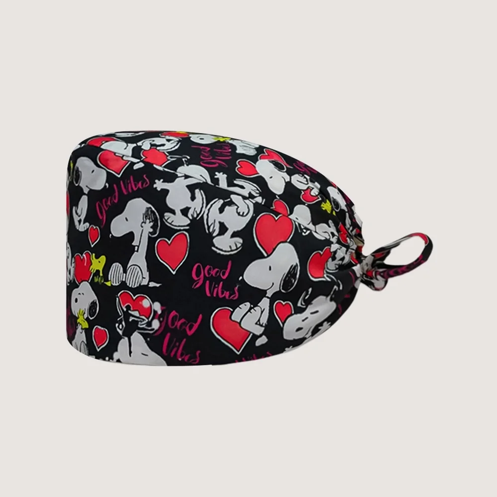 الطبية الكرتون طبيب غرفة العمليات قبعات مطبوعة التمريض غطاء رأس للجنسين طبيب الأسنان فرك قبعة مختبر فرك الحيوانات الأليفة مستشفى الجراحية قبعة