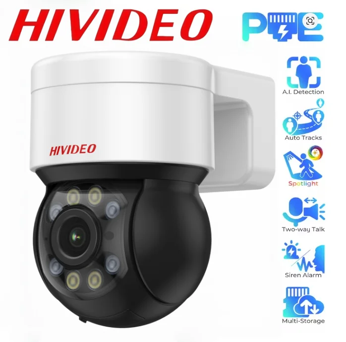 

HIVIDEO Smart Home Alarm System Outdoor Night Vision Full Color Waterproof Ip Camera Wireless Wifi HD Home Security Cctv Camera