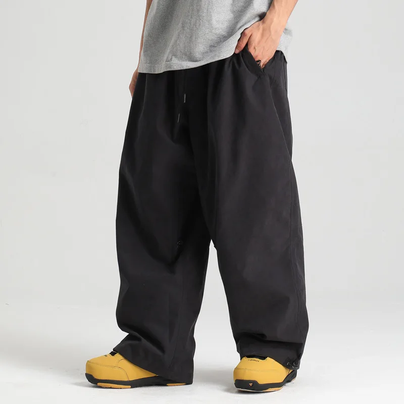 

2025 Ski Pants Man Baggy Windproof Waterproof Winter Outdoor Snowboard Sport Skiing Trousers Solid Adult Breathable Snow Clothes