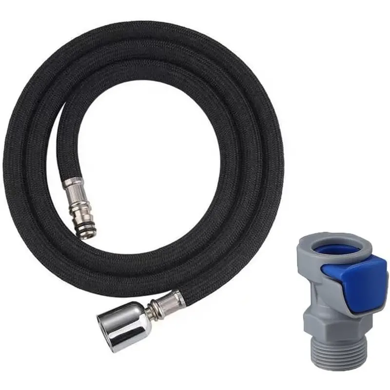 

AB66-For Kitchen Faucet 59 Inch Black Nylon Pull Down Hose Replacement- Pull Out Design For Kitchen Sink Faucet