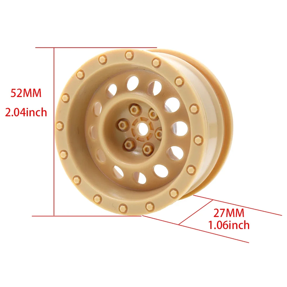 4Pcs 1.9 Plastic Wheel Rim for 1/10 RC Crawler Axial SCX10&SCX10 III AXI03007 90046 Tamiya CC01 D90 Wheel Hub