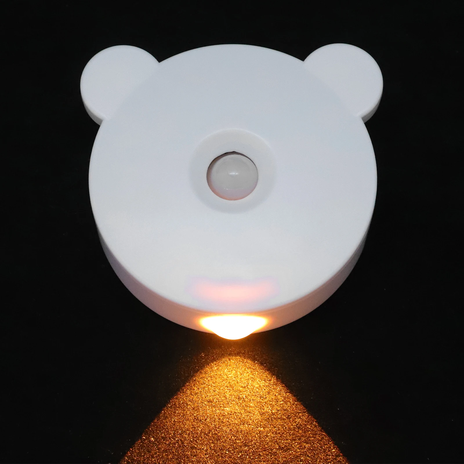 

Smart Motion Sensor Night Light LED USB Rechargeable Bear Head Small Bedroom Decorative Lamp Warm portable motion