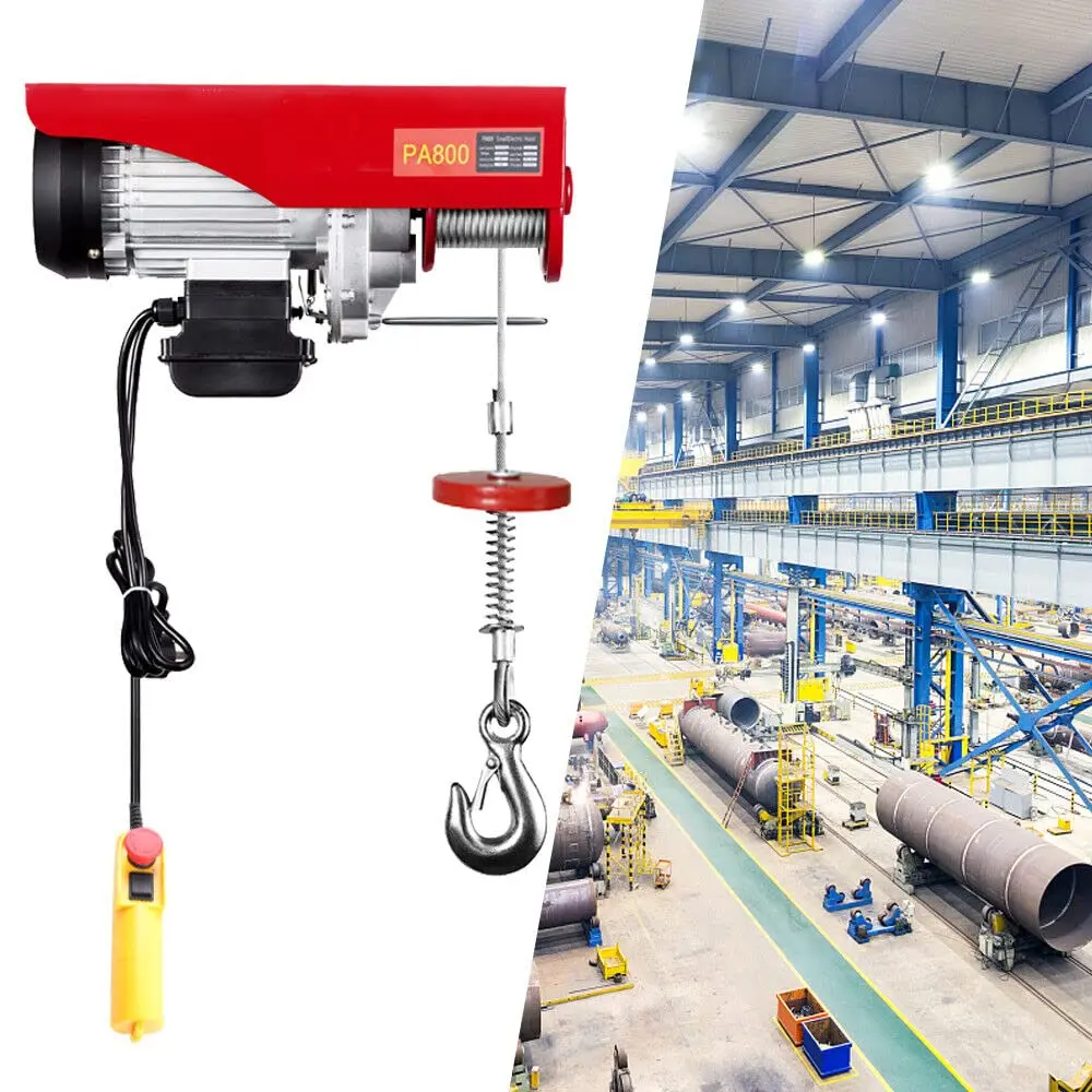Polipasto eléctrico de 800 Kg/1000 Kg, cabrestante eléctrico, polipasto de cuerda de alambre, polipasto de cadena, cabrestante de Cable de fábrica