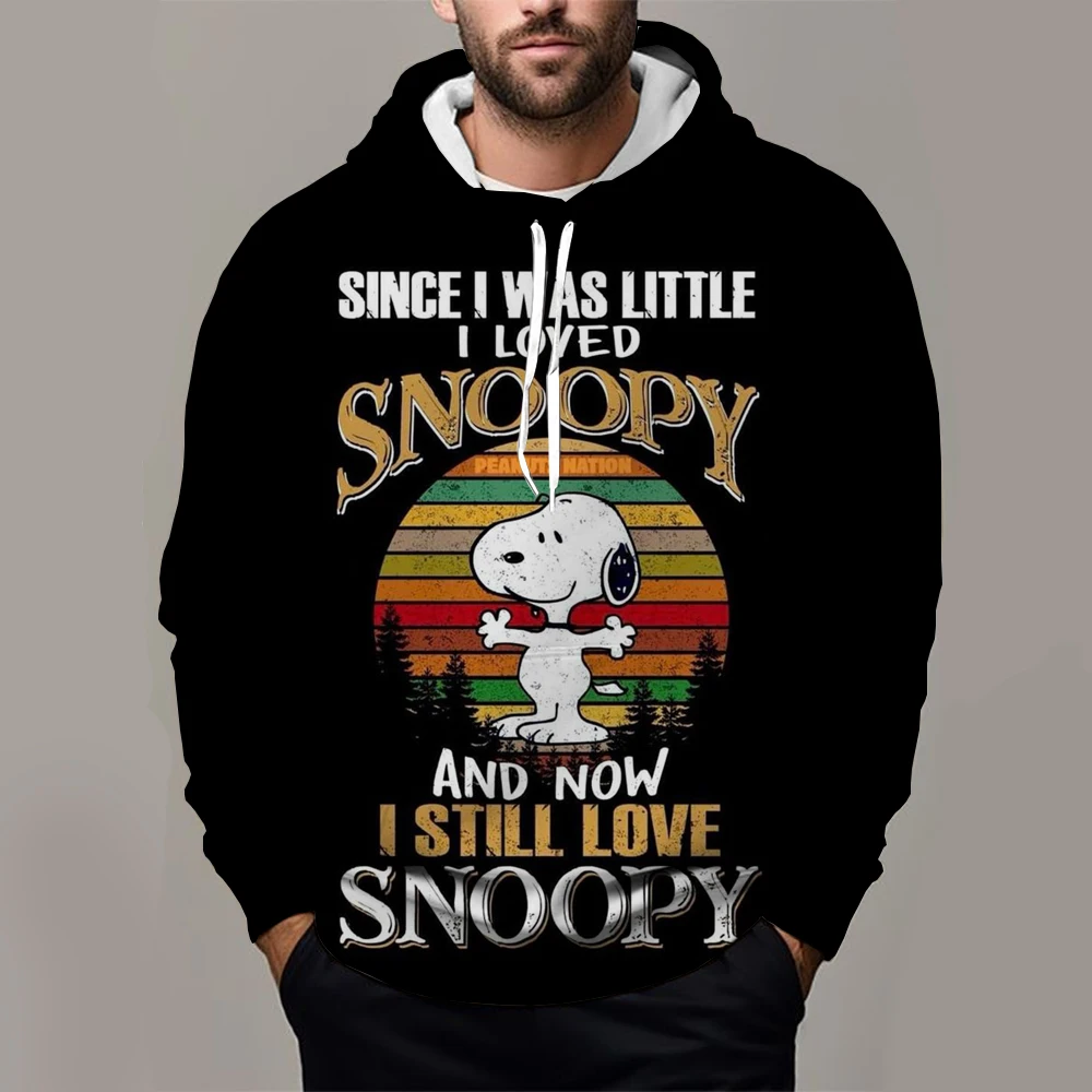 2024 Hot sale Snoopy 3D Printed Boys and Girls Spring and Autumn New Fashion Hoodies men’ s Adult Street Leisure pullover