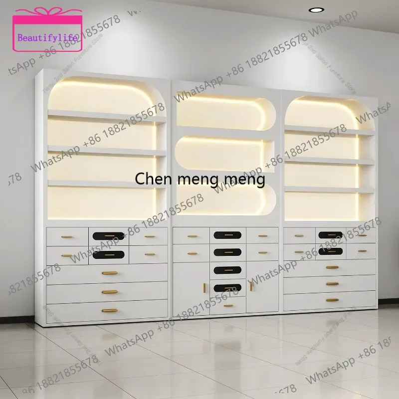 

YL Nordic Creative High-grade Nail Art Display Cabinets Beauty Salon Display Rack Designer Luxury Commercial Furniture Шкаф
