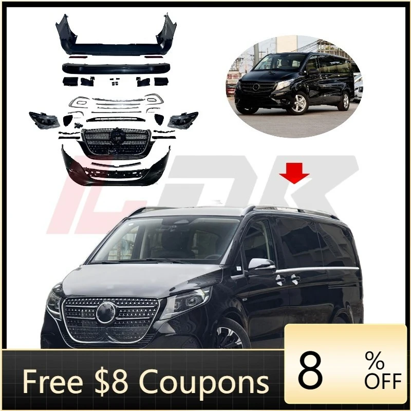 

T-Bodykit for V-Class W447 2014-2023 Facelift to 2024: V220d V300d V250 V260 New High Quality Headlight & Bumper