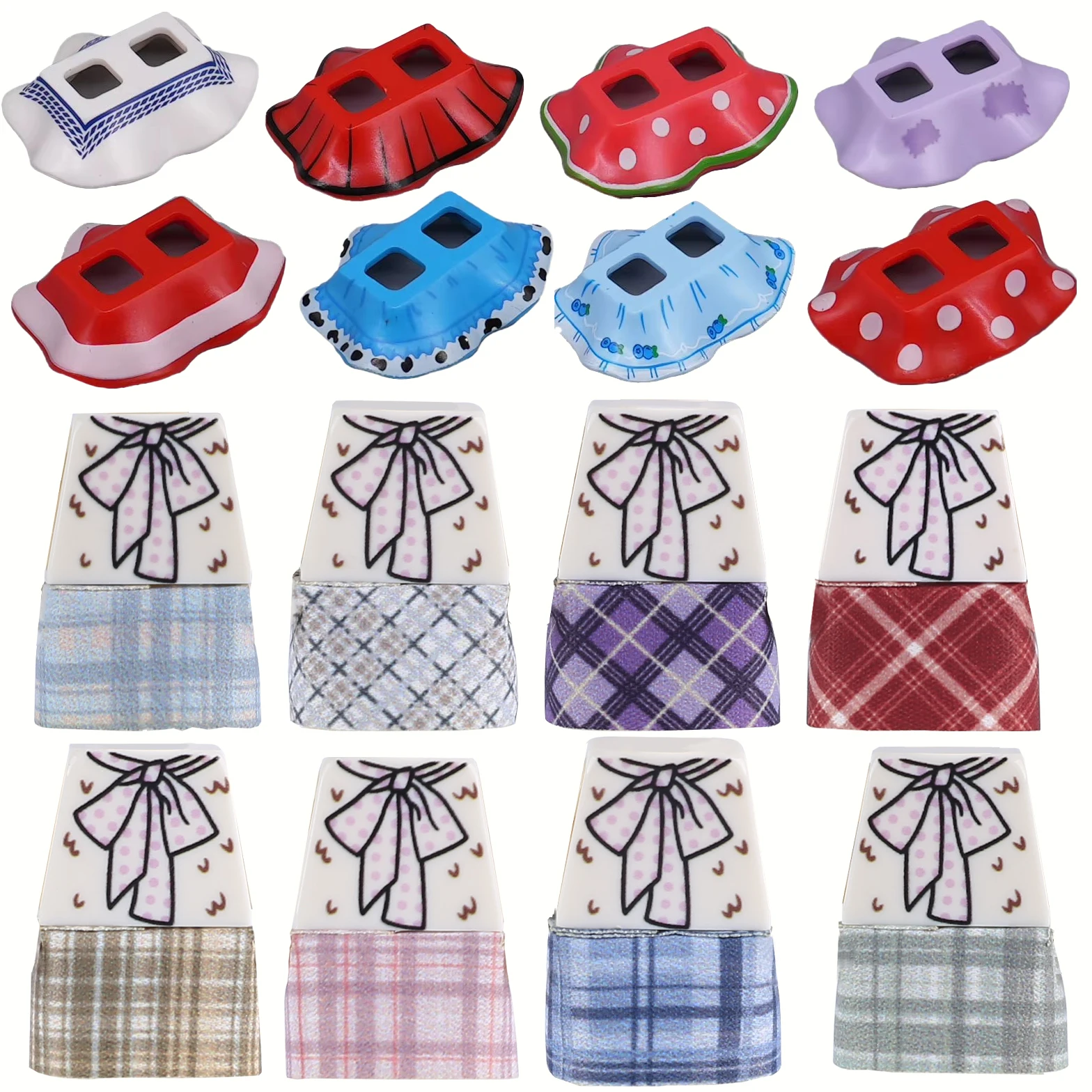 MOC City Figures Skirt Building Blocks Dress Clothes Accessories Bricks Toys Kids Gift