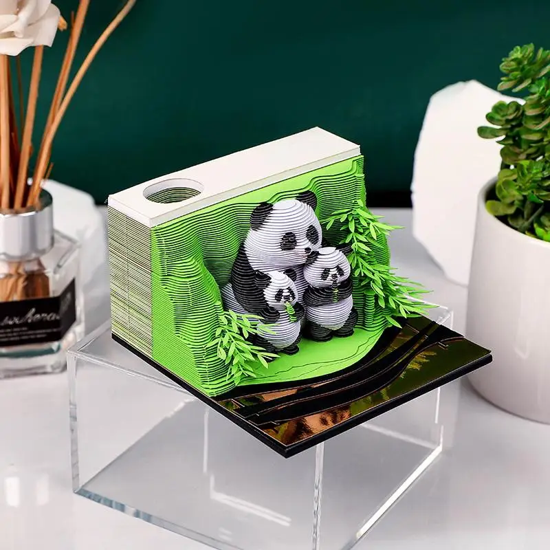 Time Piece Kalender 2027 Schreibtischkalender 3D Abreißkalender Papier-Schnitzkunst Notizblock Weihnachts-Tischdekoration – Detail 5