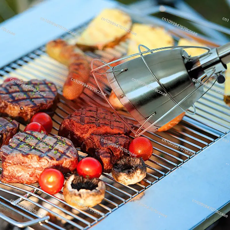 Outdoor Camping Barbecue Tools, Smokeless Barbecue, Flamethrower Head Accessories, Stainless Steel Household High Temperature
