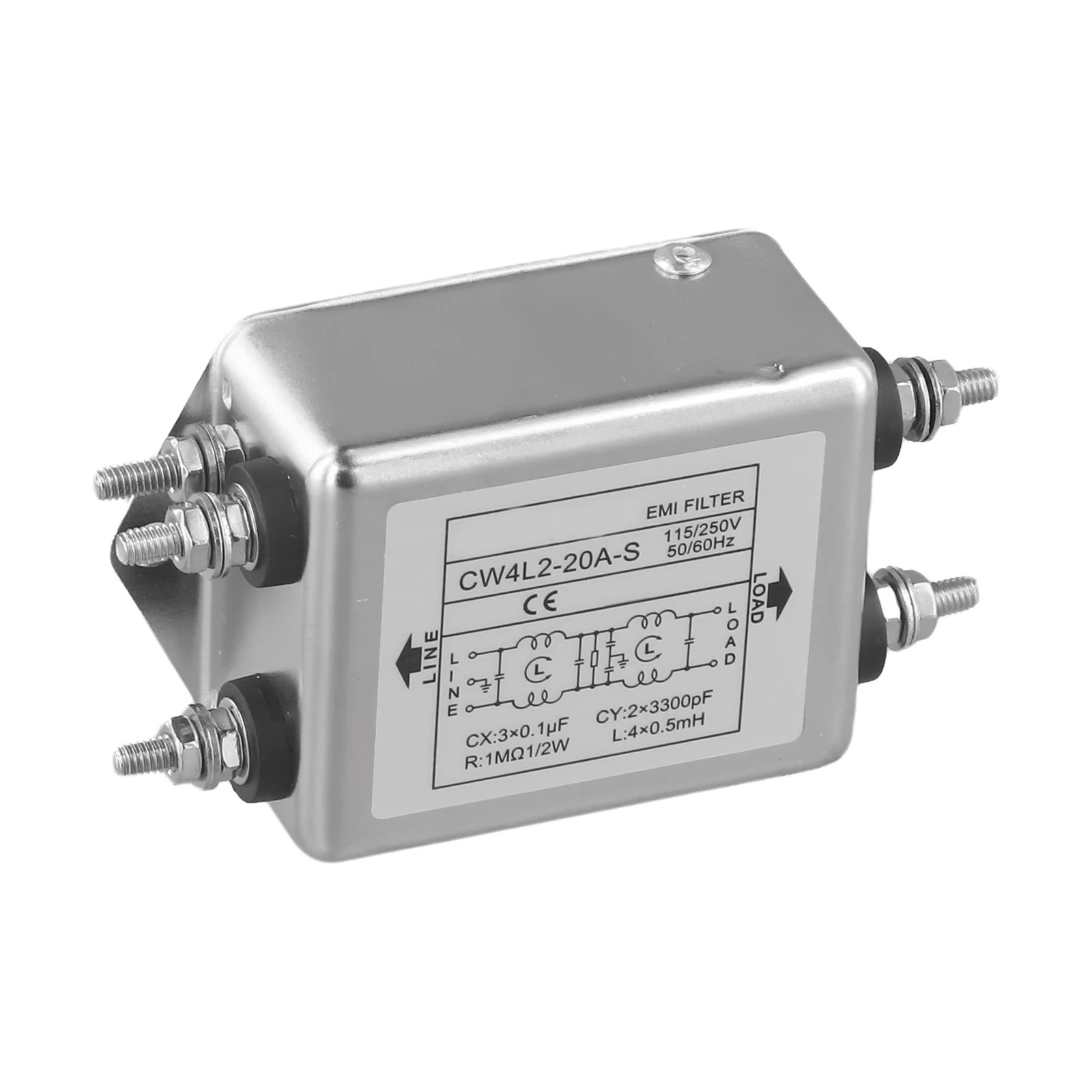 CW4L2 10A S CW4L2 20A S Mains Filter for Fiber Optic Marking Machine with Temperature Frequency Difference 1MHz