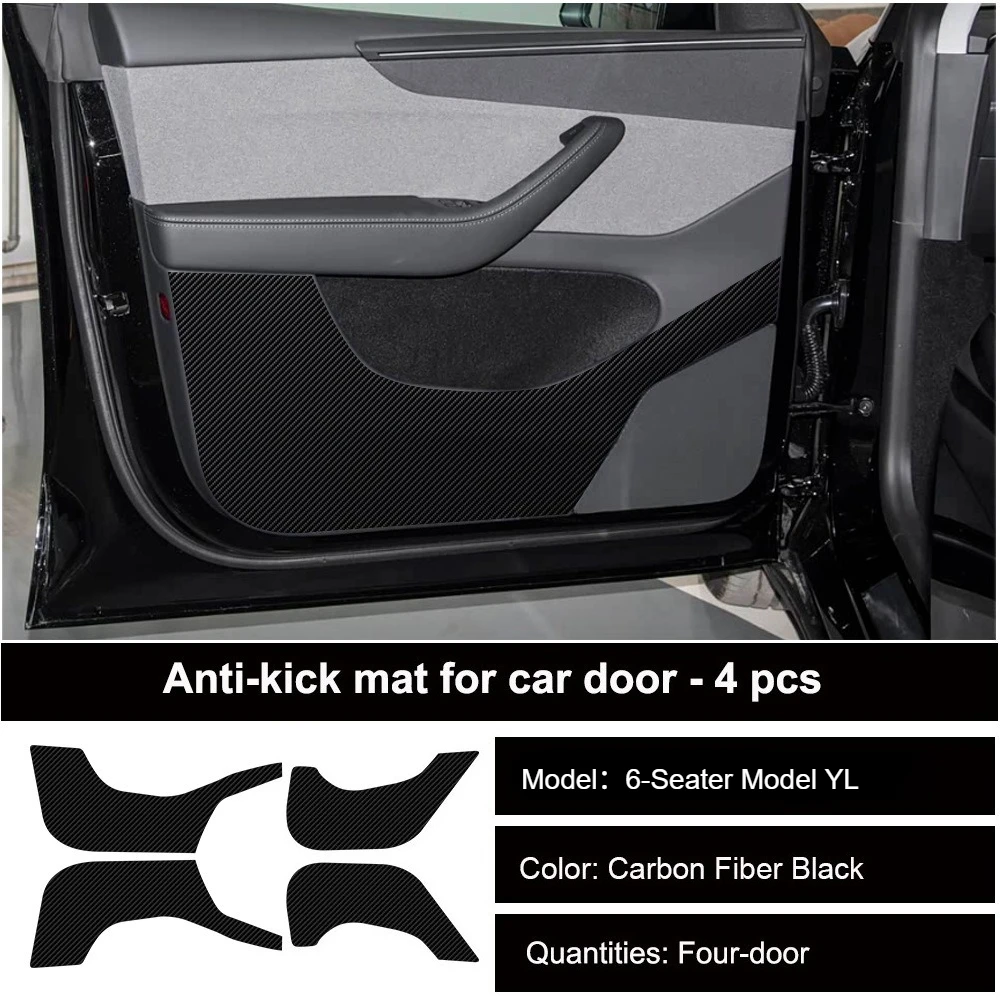 Anti-Kick-Pads für Autotüren für Tesla Model 3 Highland, Model Y Juniper YL 2021-2026, Schutzsticker für Handschuhfach, PU-Leder-Pads – Detail 18