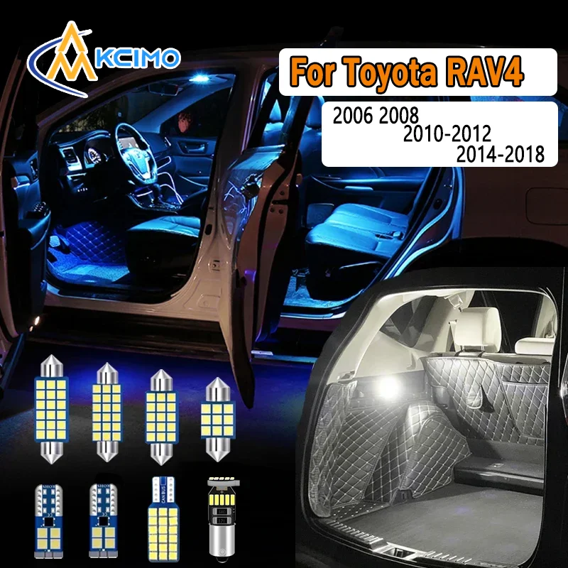 

LED Interior Light Kit Canbus for Toyota RAV4 2006 2008 2010 -2012 2014-2018 Bulb Replacement Easy Install Front And Rear Lights