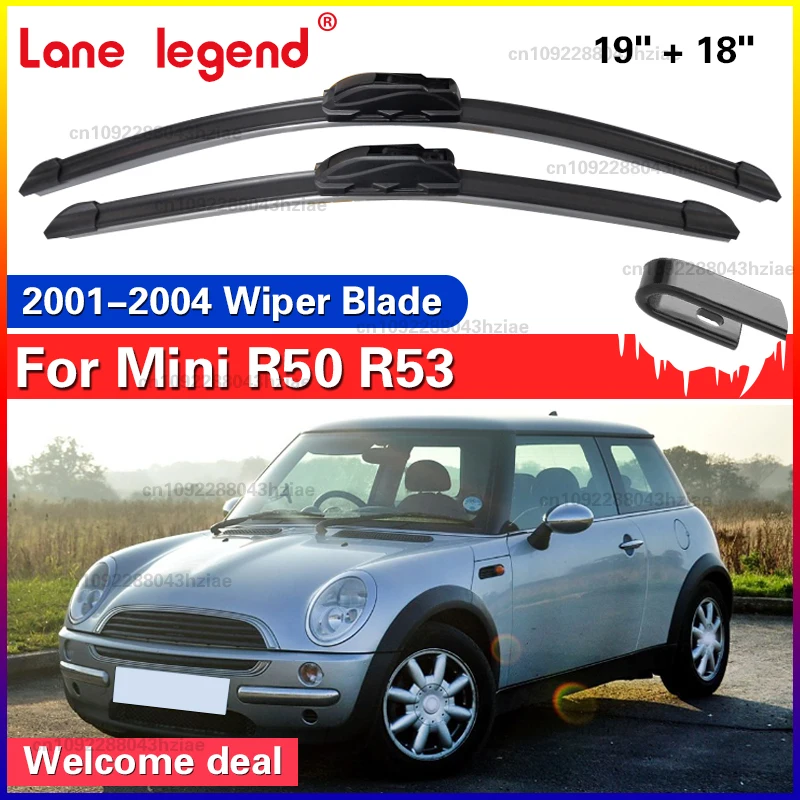 For Mini Cooper S One D Hatch R50 R53 2001-2004 Wiper Front Wiper Blades Windshield Windscreen Window Brushes 19
