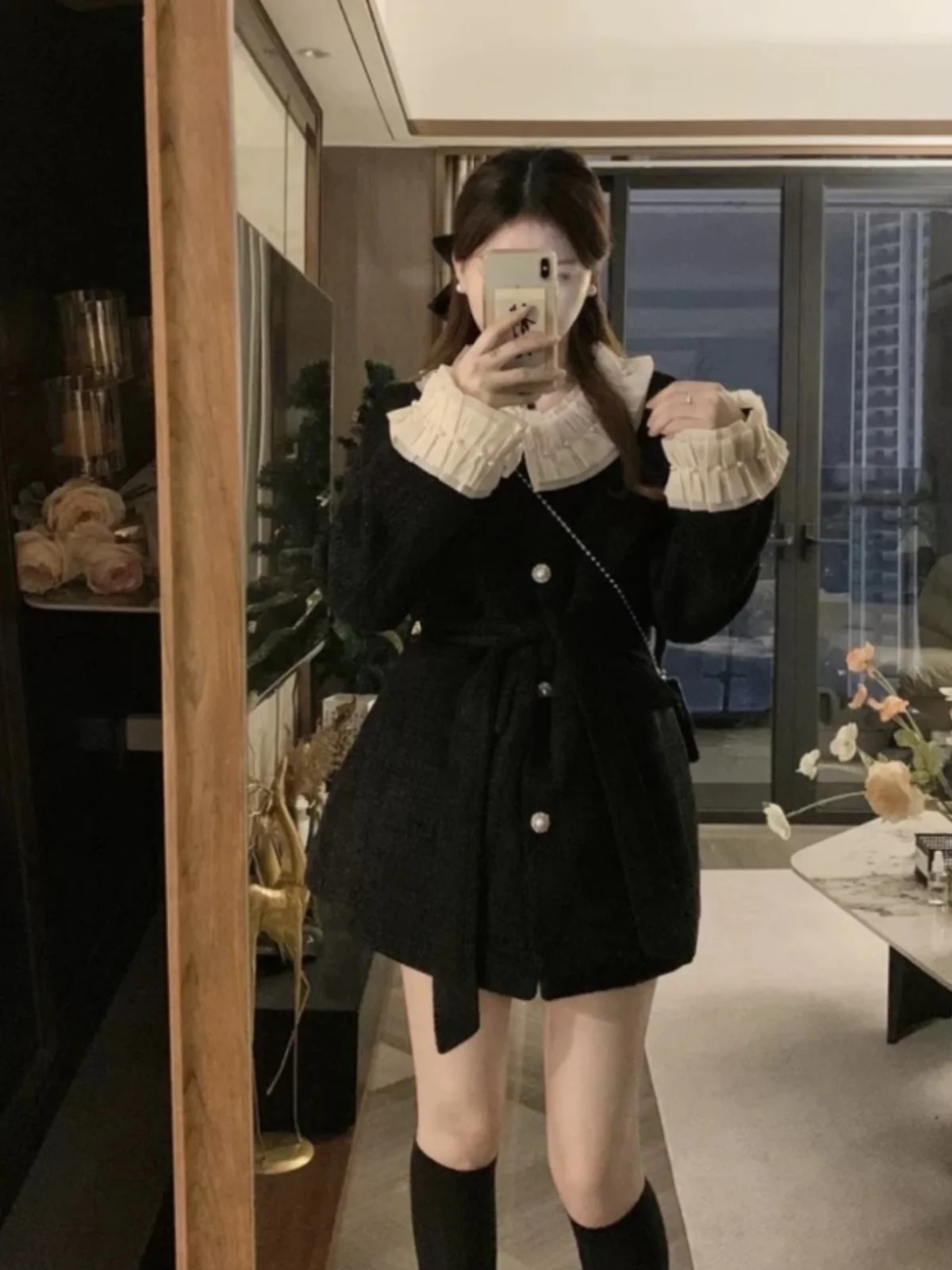 معطف شتوي من سلسلة Red Miu ort للنساء Jaet مقاس صغير ملابس خارجية كورية قابلة للاحتفال بالعام الجديد #4