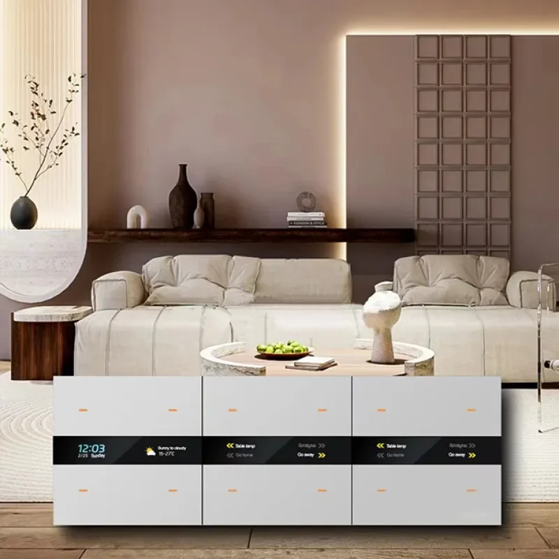 

Tuya Zigbee Smart Switch Voice Control Zero Fire Micro Motion Intelligent Wireless Remote With Screen Display Intelligent Switch