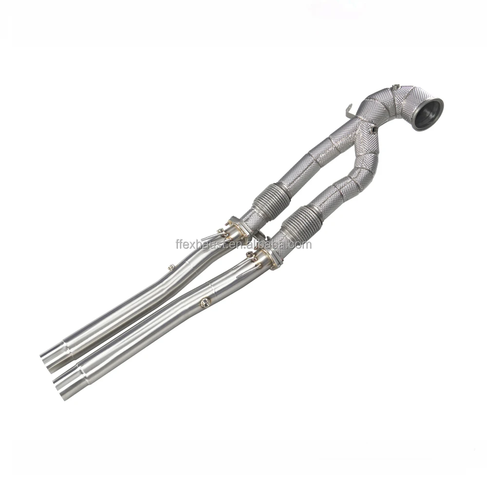 

High Performance Stainless Steel Racing Exhaust Downpipe for AUDI RS3 2.5T 8Y With Heat Shield Auto Accessories
