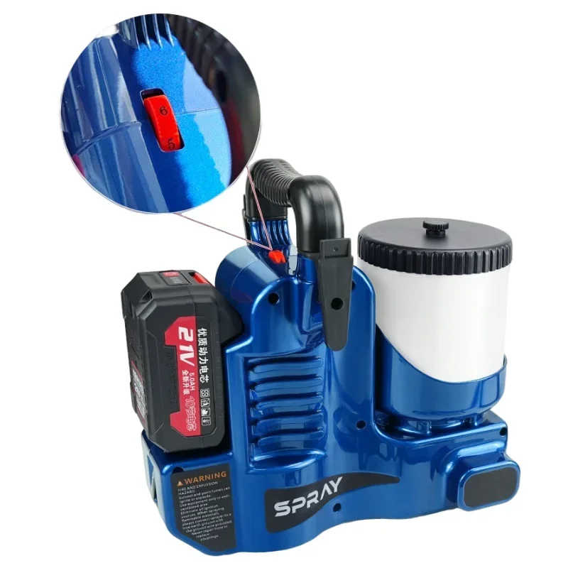 1.2L Portable Lithium Airless Spray Machine for Furniture Exterior Wall Painting Adjustable Latex Paint Sprayer
