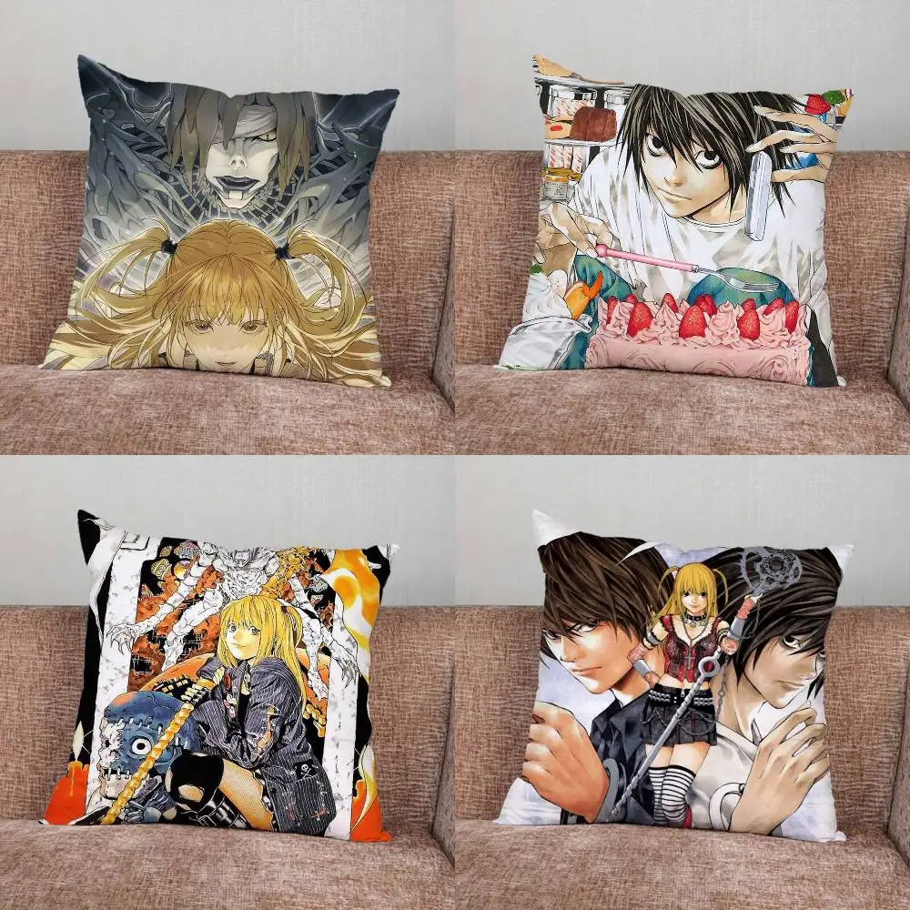 

C-Comic death note Pillow Case For Home Bedroom Car Office Decoration Living Room Sofa Cushion Cover Suitable
