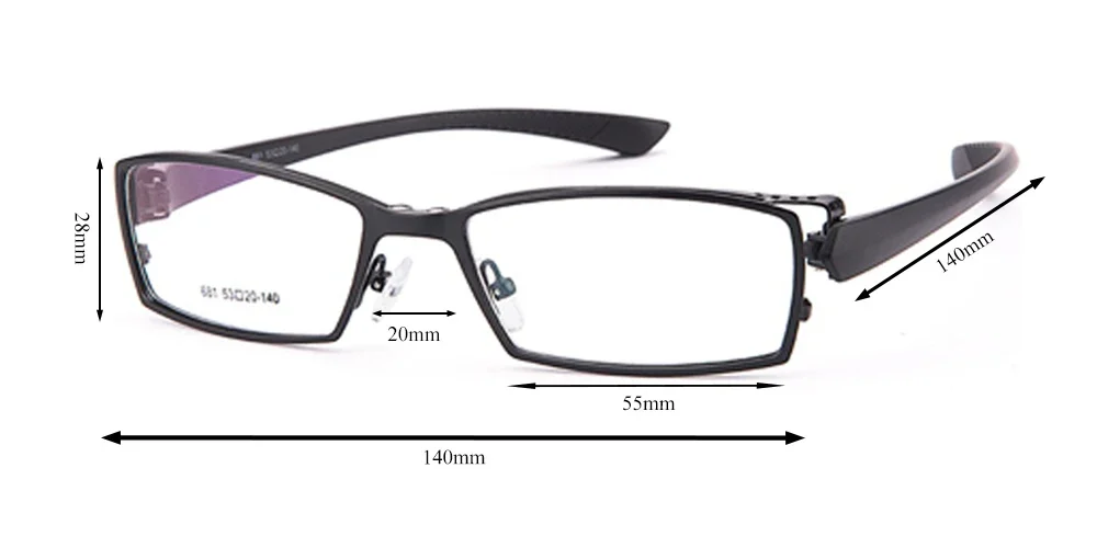 Chashma Brand Day and Night Polarized Glasses Gentlemen Prescription Eyewear Frame with 2 Clips