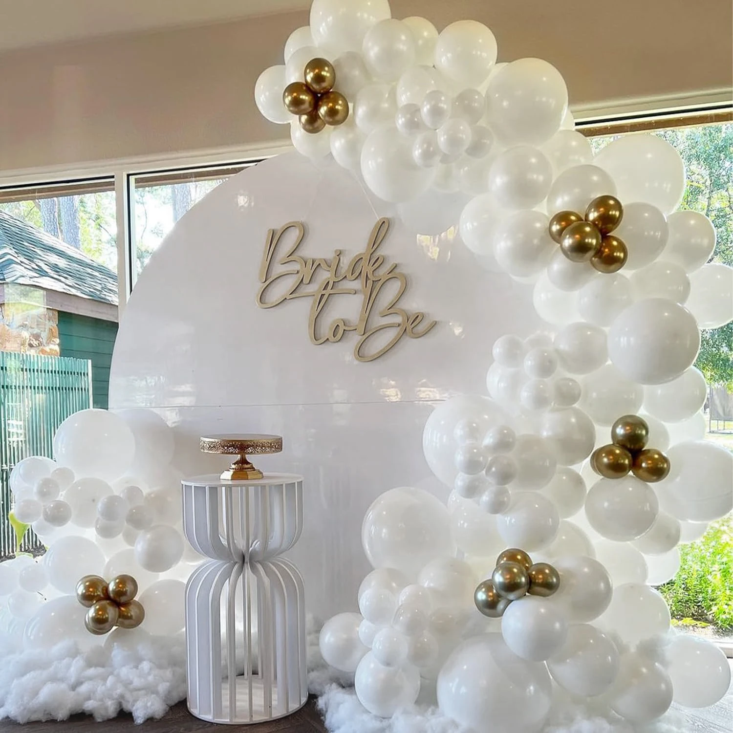 

110 шт., набор латексных шаров из белого золота, подходящий для вечеринок по случаю дня рождения, свадьбы, украшения для вечеринки ко Дню святого Валентина