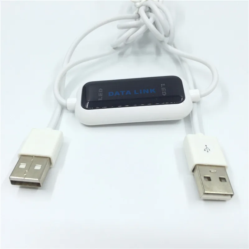 High Speed USB Pc to Pc Online Share Sync Link Net Direct Data File Transfer Bridge LED Cable Easy Copy Between Computers Laptop
