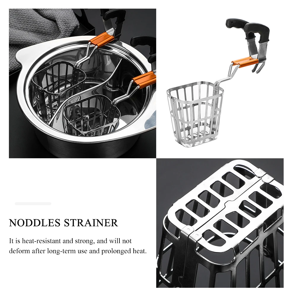 

Hot Pot Open Close Slotted Spoon Stainless Steel Colander Strainer Noodle Kitchen Cooking Skimmer Wear Resistant Heat Resistant