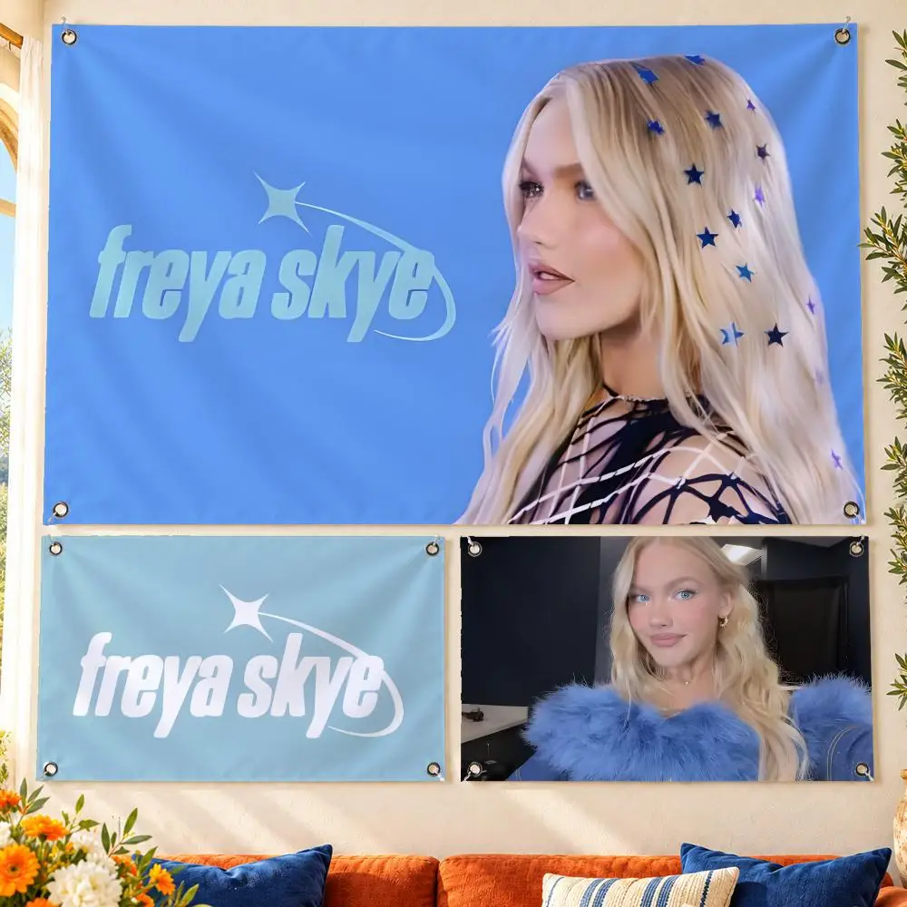 Freya Skye Flags Aesthetic Room Decor Wall Hanging For Bedroom Dorm Gaming Room And Parties