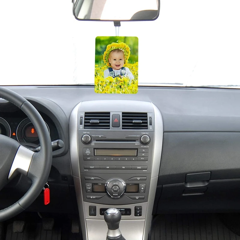 25 PCS Sublimation Car Air Freshener Sheets Car Scented Hanging Sheets Felt DIY Rectangle Fragrant Sheets