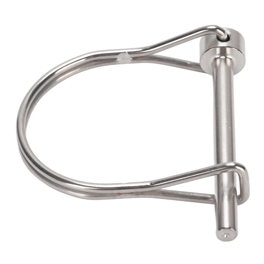 2PCS 304 Stainless Steel Safety Coupler Pin Universal Silver Trailer Coupler Pin Heavy Duty Extended Length Shaft Locking Pin