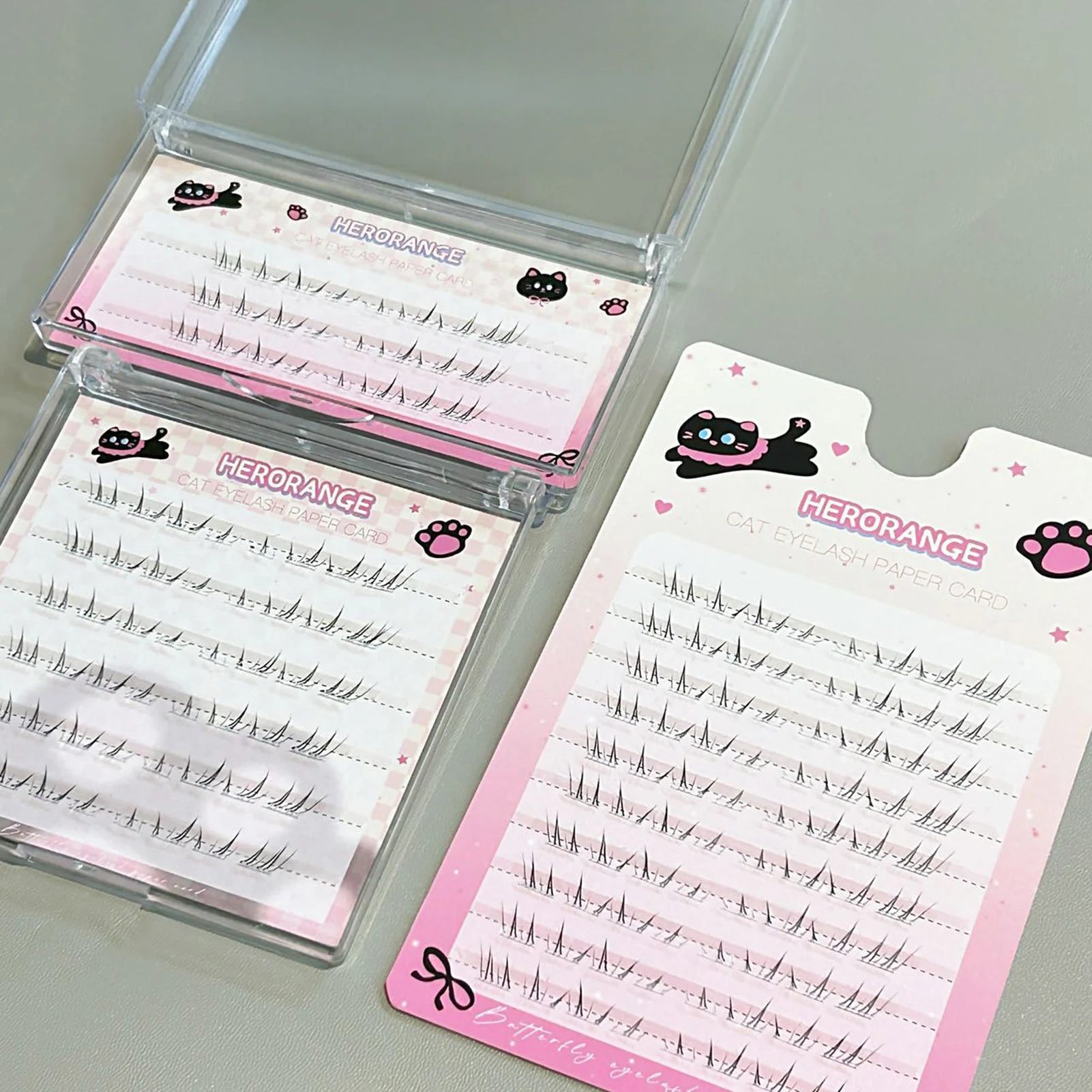 3/6/10 Rows Dense Cat's Eye Lower False Eyelashes Curling Anime Segmented Invisible Eyelash Natural Comic Fake Eyelash Extension