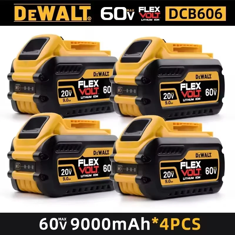 Batterie DEWALT originale 60V 9,0Ah, batterie Li-Ion rechargeable, DCD805, batterie pour outils Dewalt, chargeur, perceuse électrique