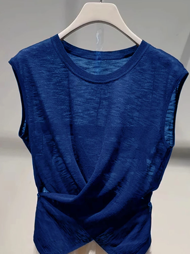 

Летний женский шелковый топ Faionable: легкий, комфортный, прямой крой, корейский стиль, нежно-розовый (цвет малиновый)