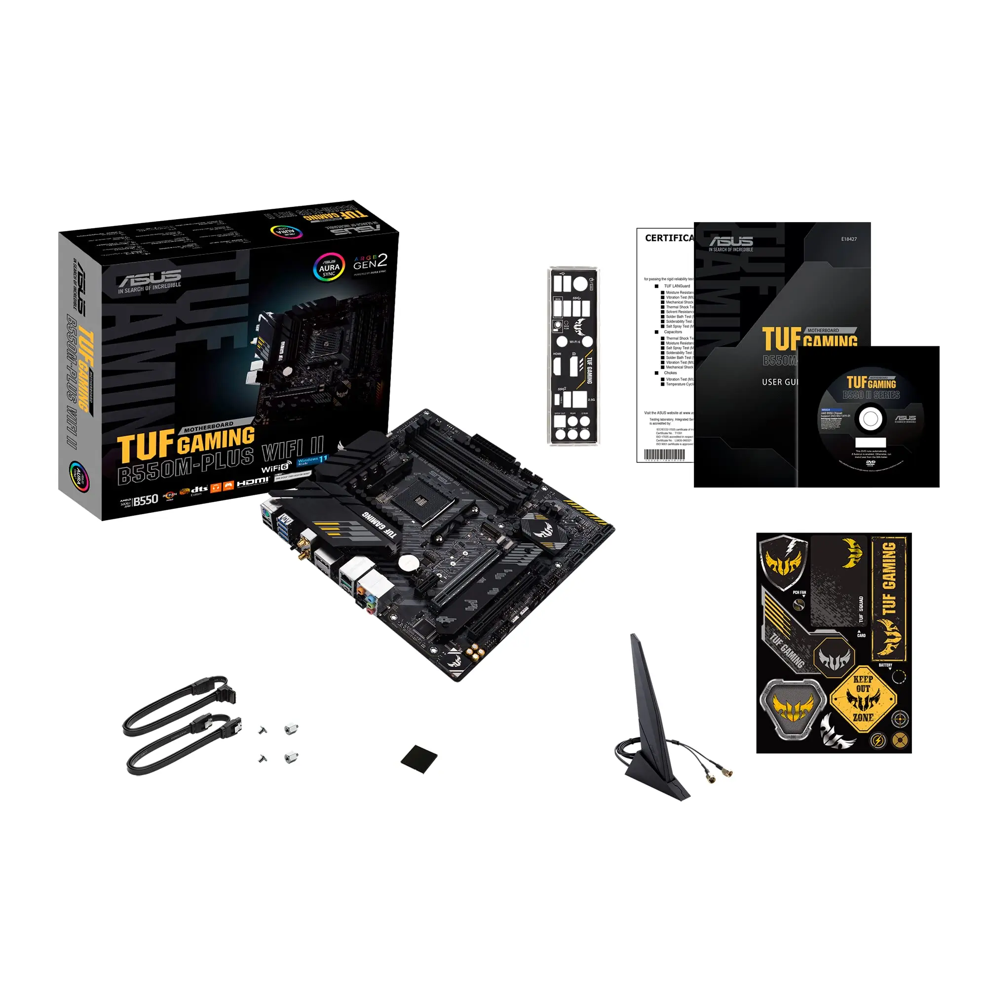 Motherboard ForTUF GAMING B550M-PLUS WiFi II DDR4 AMD AM4 MicroATX Motherboard computer Motherboard Support AMD Ryzen CPU