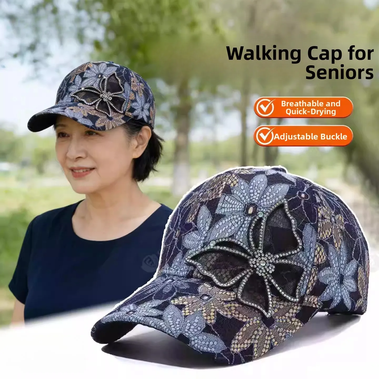 女性の通気性のある野球帽春夏秋ファッショナブルなママ帽子大きなつば日よけキャップ快適なウォーキングキャップ