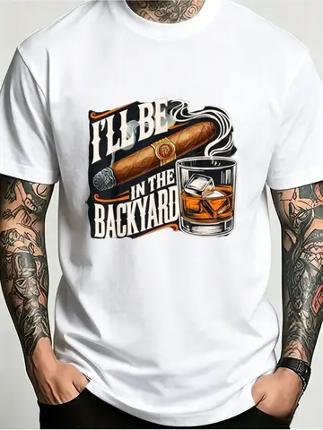 Stylish Plus Size Men's Printed TShirt A Classic Summer Casual Crew Neck Tee Comfortable and Breathable Featuring A Trendy Lettering Design A Versatile FashionForward Men's Wardrobe Essent01
