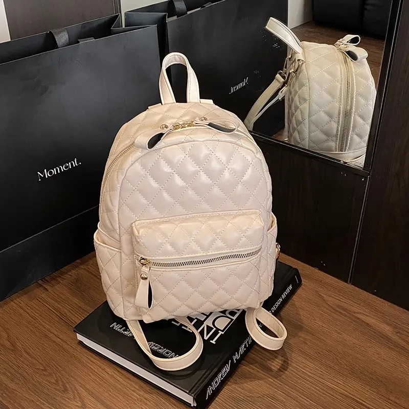 

Женский рюкзак с ромбовидной решеткой, осенне-зимний новый удобный для переноски, уличные сумки для скалолазания, модная студенческая сумка большой вместительности