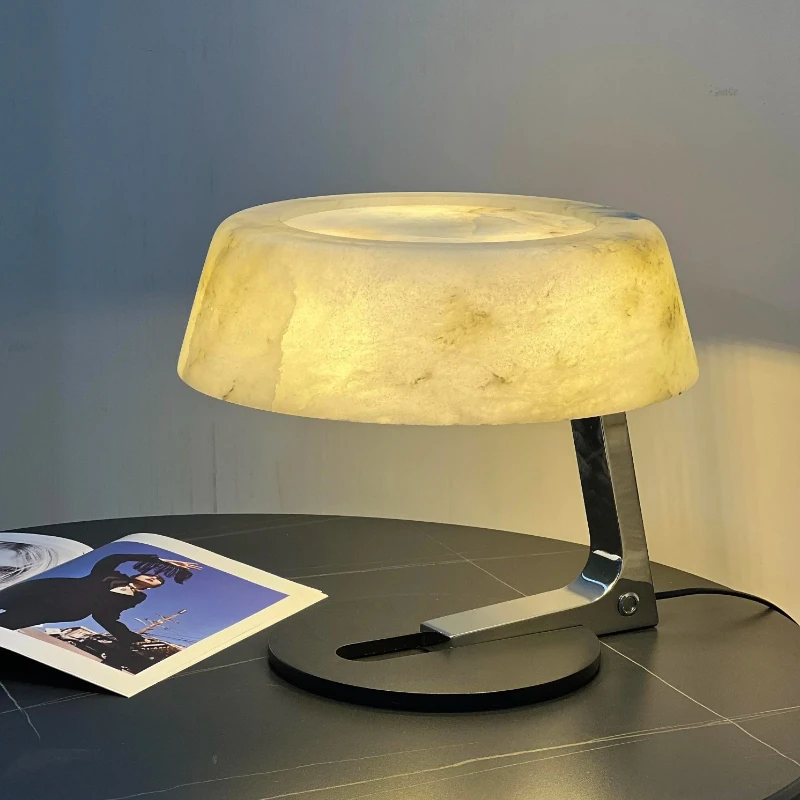 

Scandinavian Marble Desk Lamp for Bedroom Office Living Room Hotel Modern Workspace and Stylish Home Study Room Decor Lamp