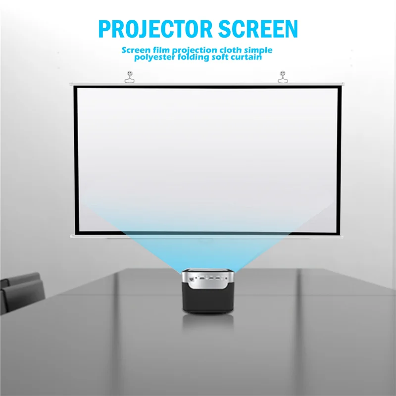 

New Tech Projector Screen For Home Theater HD White Foldable Anti-Crease