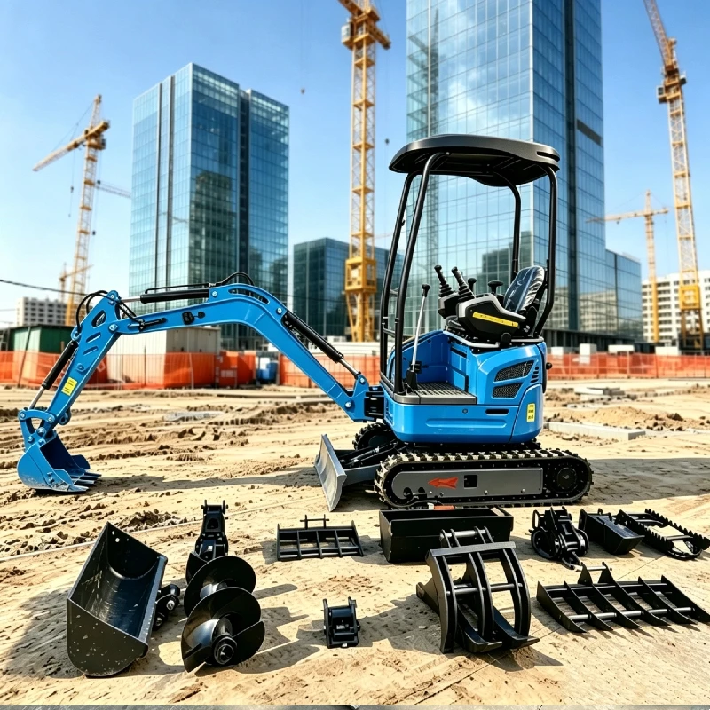 Fast Delivery 1.5Ton Mini Excavator Multi-function Crawler Mini Excavator Optional Attachments For Farm Digging Land Levelling view 5