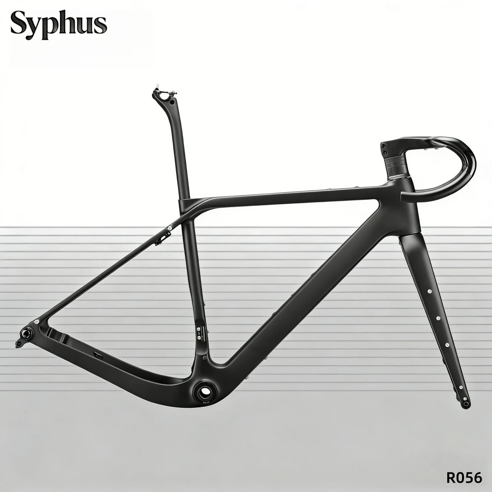 

Syphus 700C Carbon Gravel Bicycle Frame Internal Cable Gravel Frameset T47 Thru axles Disc Brake Carbon Fiber Road Bike Frame