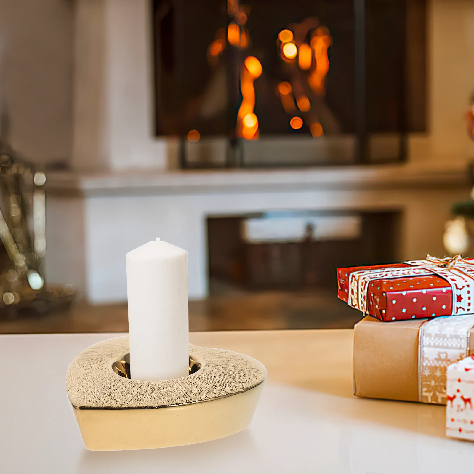 

Ceramic Heart Shaped Holder Decorative Votive Container Festival Birthday Wedding Romantic Table Accent