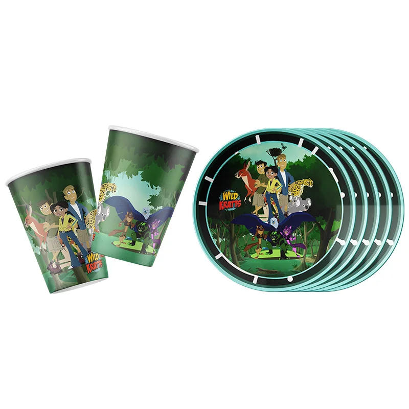 Disney Wild Kratts Happy Boys Kids Birthday Themed Party Decoration Set Party Supplies Cups and Plates Banner Hats Straws Loot B