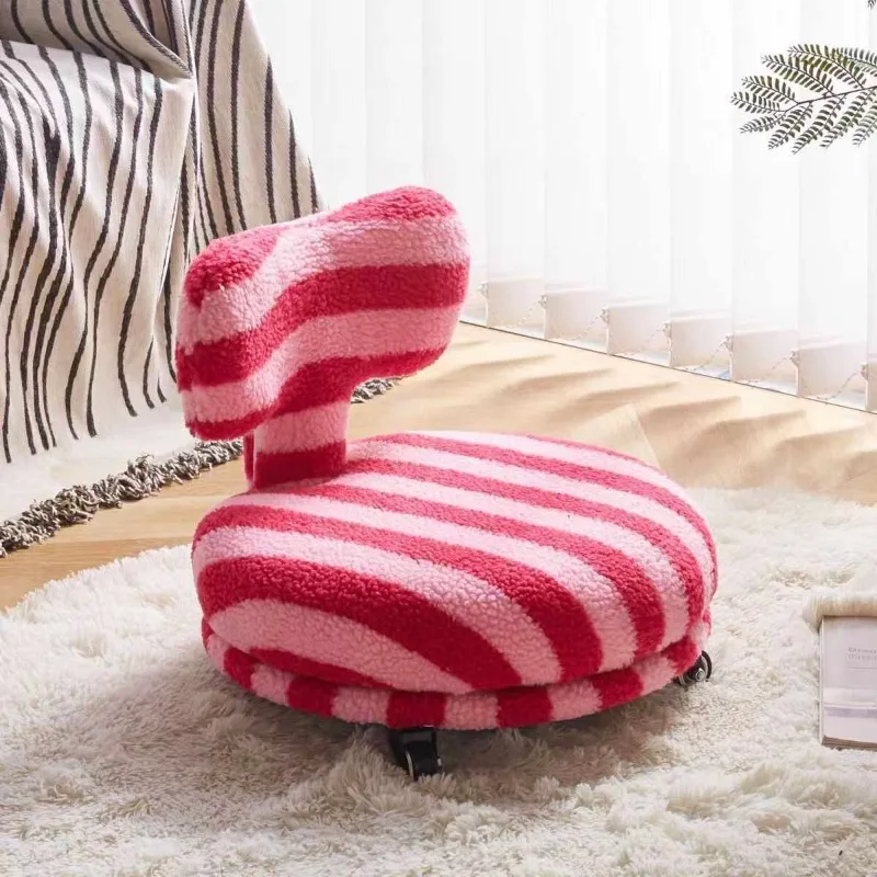 Multifunctional Rolling Stool Swivel Casters, Portable Seat for Baby Walker Grouting, Home Caster Stool for Pedicure Shoe Bench
