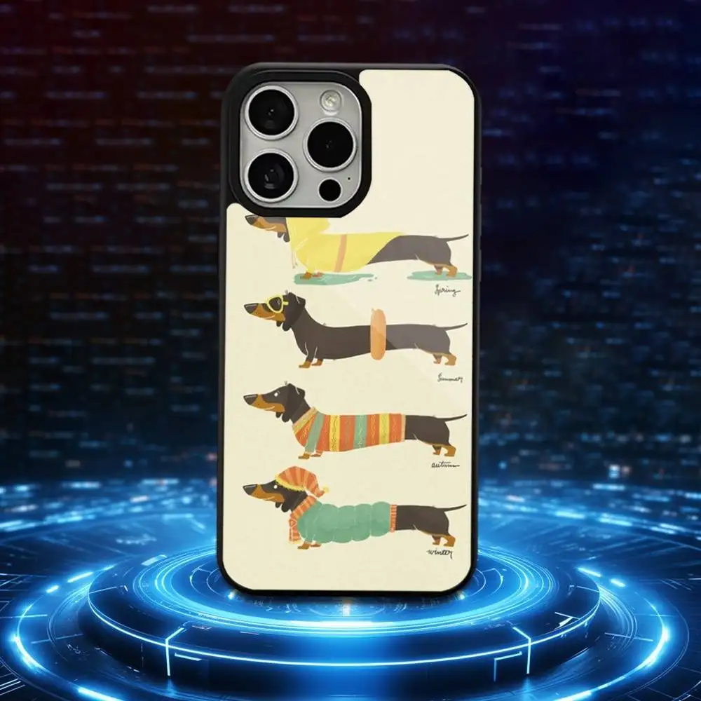 حافظة هاتف على شكل كلب ألماني لطيف لهاتف آيفون 16,15,17,14,13,12,11,Pro,Max,Plus,Mini,Magsafe,حافظة شحن لاسلكية مغناطيسية