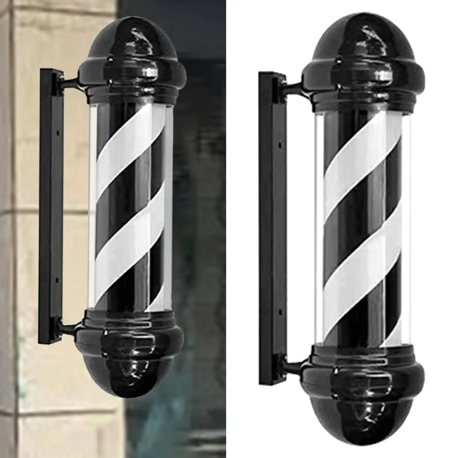 Barber Pole Light Save Energy Lamp Wall Hanging Waterproof Salon Rotating Light for Outside Hair Salon Barbershop Beauty Salon
